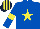 Silk - Royal blue, yellow star, yellow armlet, dark blue & yellow striped cap