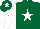 Silk - Dark green, white star, sleeves and cap