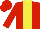 Silk - Red, yellow stripe, yellow shield