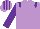 Silk - Mauve, purple epaulets and sleeves, mauve and purple striped cap