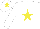 Silk - White, yellow star, yellow star on cap