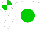 Silk - White, green ball, white and green quartered cap