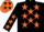 Silk - Black, Orange stars