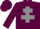 Silk - Maroon, Grey Cross of Lorraine