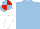 Silk - Light Blue, White sleeves, Light Blue and Red quartered cap