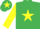 Silk - EMERALD GREEN, yellow star & sleeves, yellow star on cap