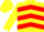 Silk - Yellow, Red chevrons, Yellow cap