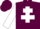 Silk - Maroon, White Cross of Lorraine and sleeves