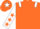 Silk - ORANGE, white epaulettes, white sleeves, orange stars, orange cap, white star