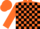 Silk - Orange, black blocks, orange cap