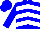 Silk - Blue, White Chevrons