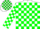 Silk - White, Green Blocks