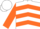 Silk - White, Orange Chevrons, Orange Sleeves