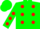 Silk - Green, Red spots