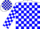Silk - White, Blue Blocks