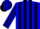 Silk - Blue, Black Stripes