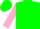 Silk - Green, Pink Sleeves