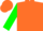 Silk - Orange, Green Bars on Sleeves