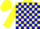 Silk - Yellow, blue blocks, yellow cap