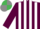 Silk - MAROON & WHITE STRIPES, emerald green & grey quartered cap