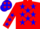 Silk - Red, Blue Stars