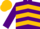 Silk - PURPLE, gold chevrons, gold cap