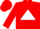 Silk - Red, White Triangle, White Bars