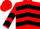 Silk - Red, Black Chevrons