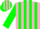 Silk - Pink with Green Stripes on Sleeves