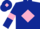 Silk - Dark Blue, Pink diamond, armlets and diamond on cap