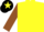 Silk - Yellow, Brown sleeves, Black cap, Yellow star