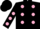 Silk - BLACK, Pink spots