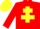 Silk - RED, Yellow cross of lorraine, Red sleeves, Yellow cap