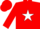 Silk - RED, white star, red cap