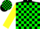 Silk - Black, Green Blocks, Yellow Sleeves