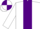 Silk - WHITE, purple panel, quartered cap