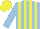 Silk - LIGHT BLUE & YELLOW STRIPES, light blue sleeves, yellow cap