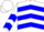 Silk - White, Blue Chevrons