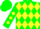 Silk - Green, Yellow Diamonds