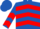 Silk - Royal Blue, Red Chevrons, Red Chevrons