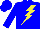 Silk - BLUE, yellow lightning bolt, blue cap