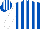 Silk - ROYAL BLUE & WHITE STRIPES, white sleeves, striped cap