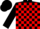 Silk - Black, Red Blocks, Black Cap