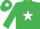 Silk - Emerald Green, White star and star on cap