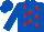 Silk - Royal Blue, Red stars