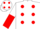 Silk - WHITE, red spots, halved sleeves, white cap, red spots