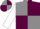 Silk - GREY and MAROON (quartered), WHITE sleeves