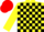 Silk - YELLOW & BLACK CHECK, yellow sleeves, red cap