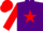 Silk - Purple, Red star and sleeves, Red cap with white peak