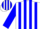 Silk - White, Blue Stripes on Sleeves